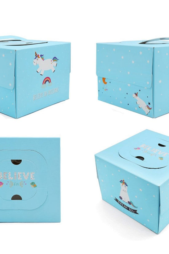 20x20x15 Patisserie Square Cake Box - Unicorn - TEM IMPORTS™