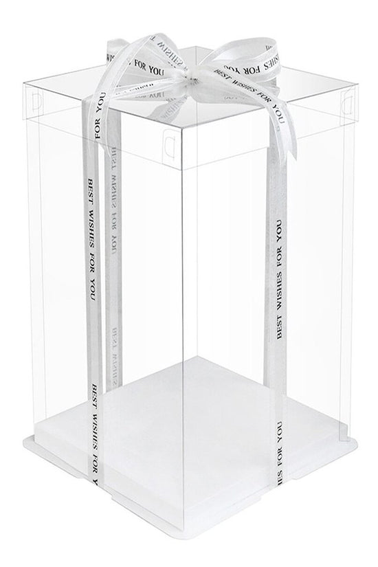 21x21x38 Transparent Square Box - TEM IMPORTS™