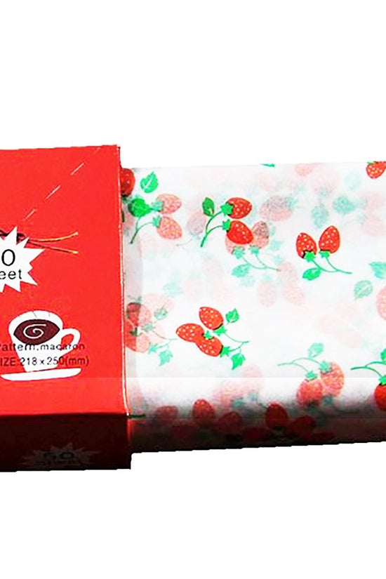 25x21 Food Wrapping Paper - Cherry Pattern - Pk50 - TEM IMPORTS™