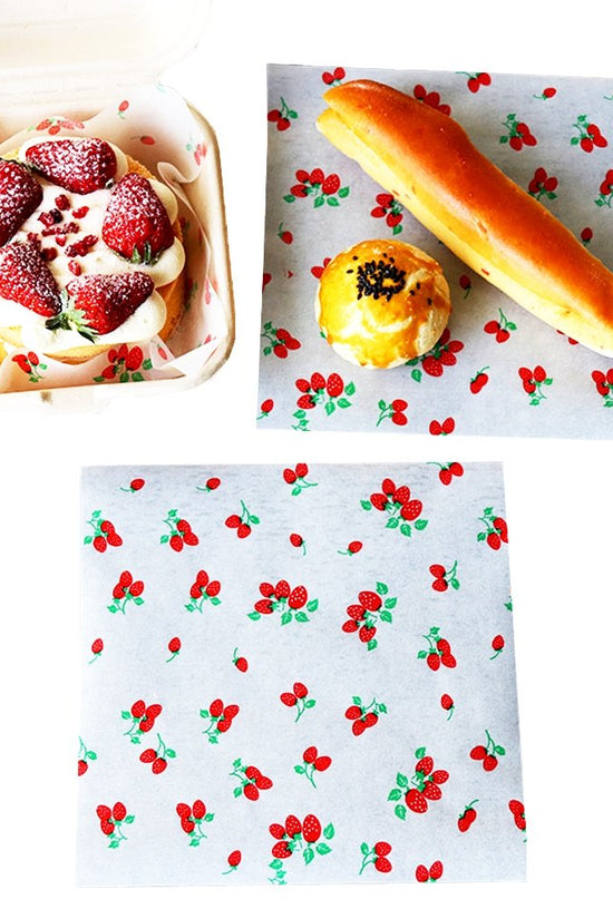 25x21 Food Wrapping Paper - Cherry Pattern - Pk50 - TEM IMPORTS™