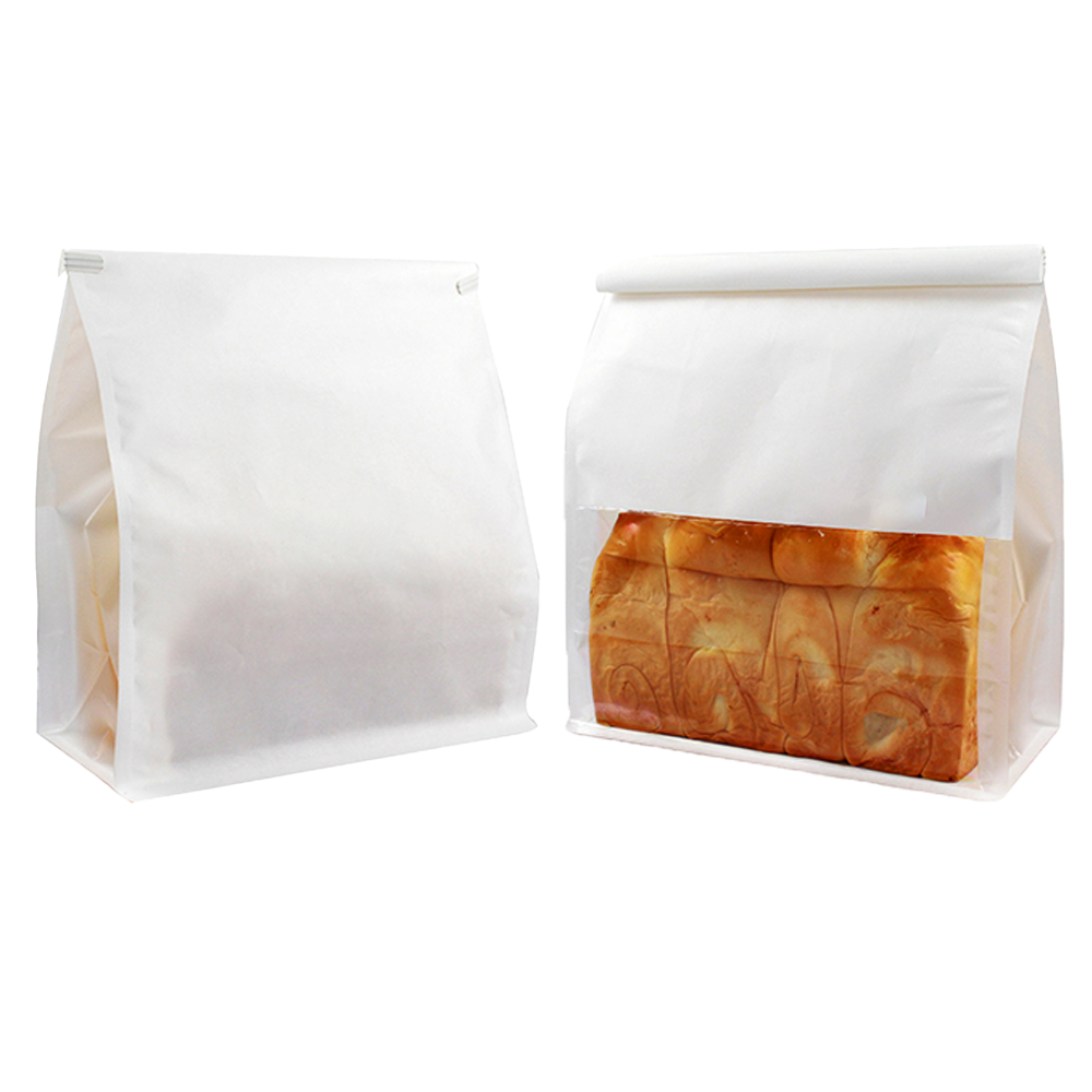 Large White Bakery Paper Bags with Window