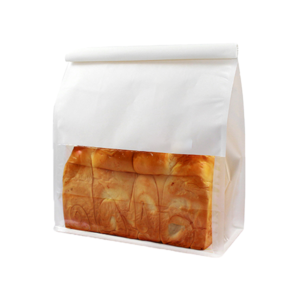 Large White Bakery Paper Bags with Window