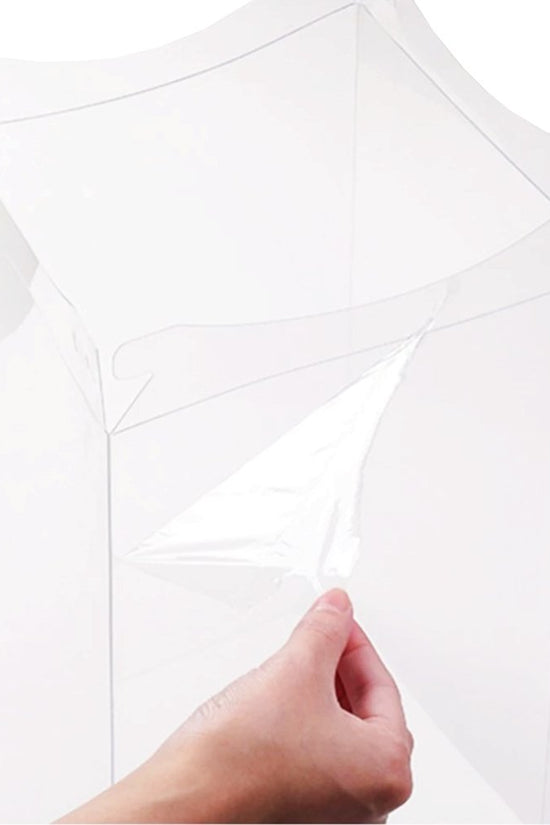 30x30x25 Clear Square Cake Box - White - TEM IMPORTS™