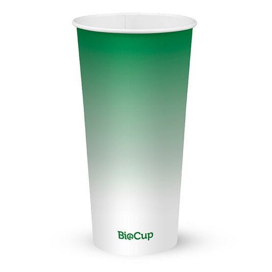 32oz/960mL (105mm) Green Cold Paper BioCup - 500/ctn - TEM IMPORTS™