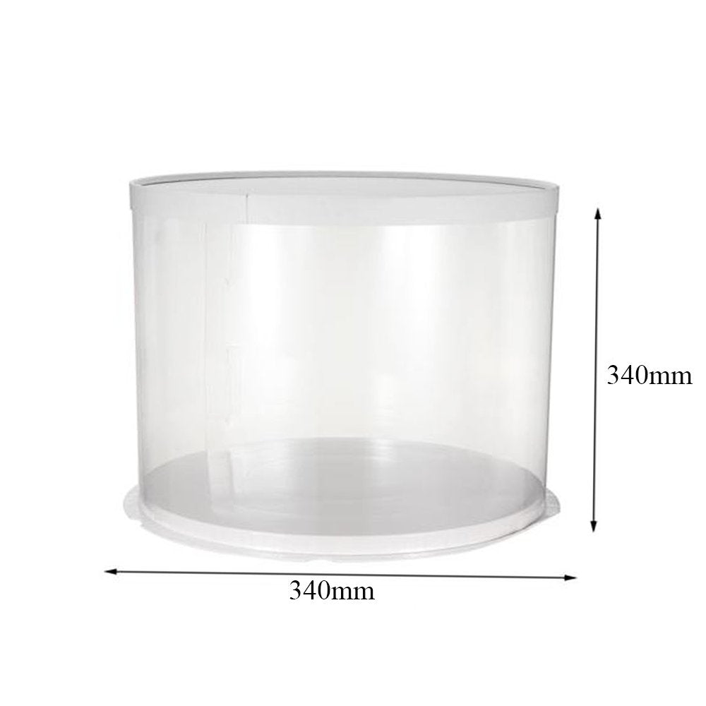 34x26 Round Transparent Box With Paper Lid - TEM IMPORTS™