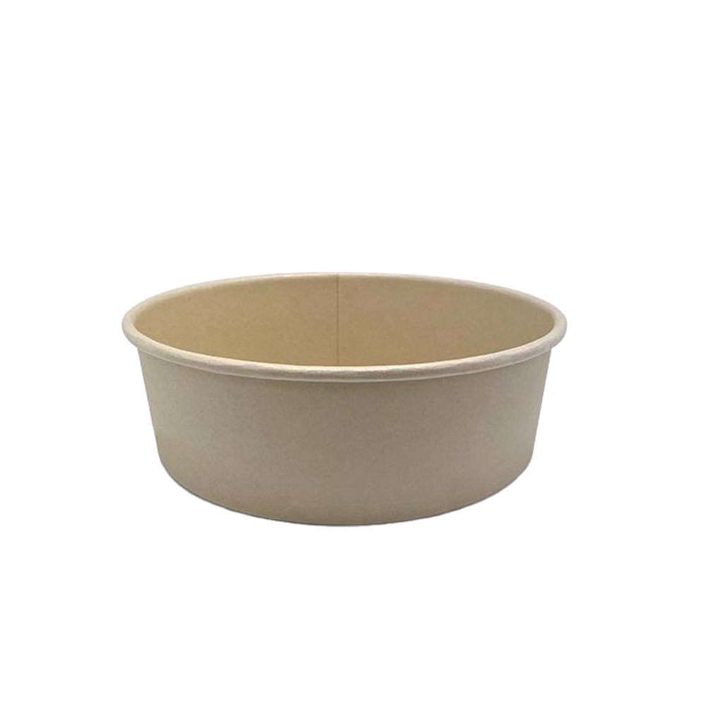 1250mL PE Coated Bamboo Paper Salad Bowl - 300/CTN