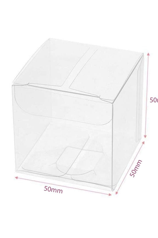 Transparent PVC Cube Box - 50x50mm - TEM IMPORTS™