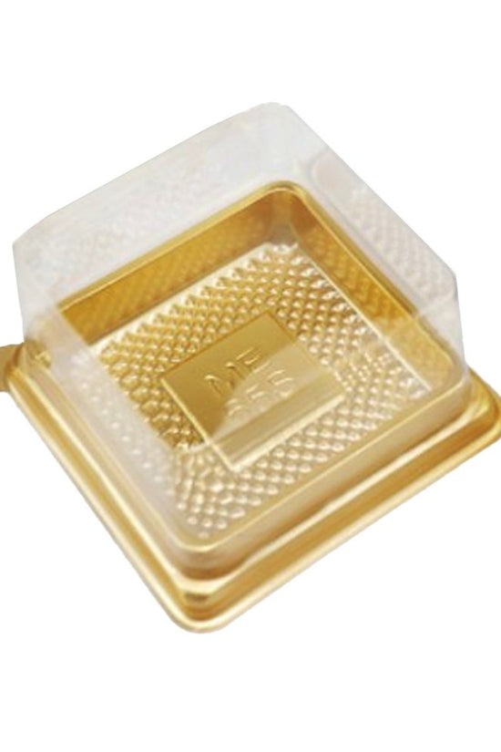 70x70mm Gold Square Base With Clear Lid - TEM IMPORTS™
