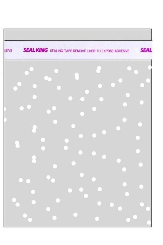 70x70mm Polka Dots Self Adhesive Sealing Bag-Pk100 - TEM IMPORTS™