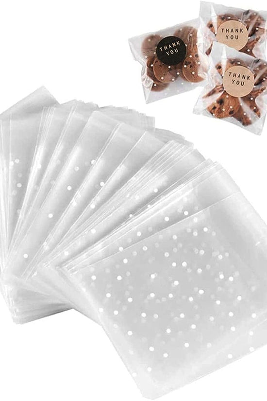 70x70mm Polka Dots Self Adhesive Sealing Bag-Pk100 - TEM IMPORTS™