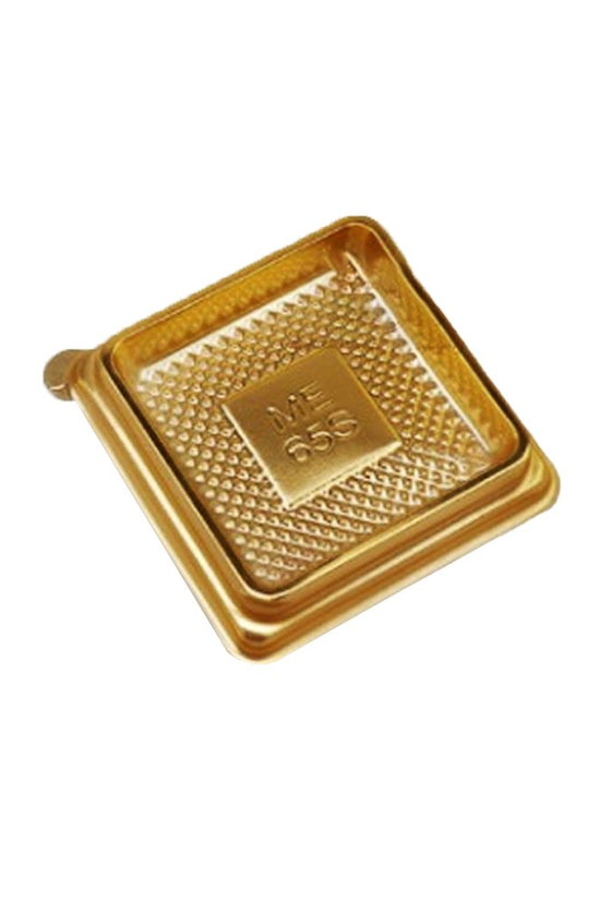 75x75mm Gold Square Base With Clear Lid - TEM IMPORTS™