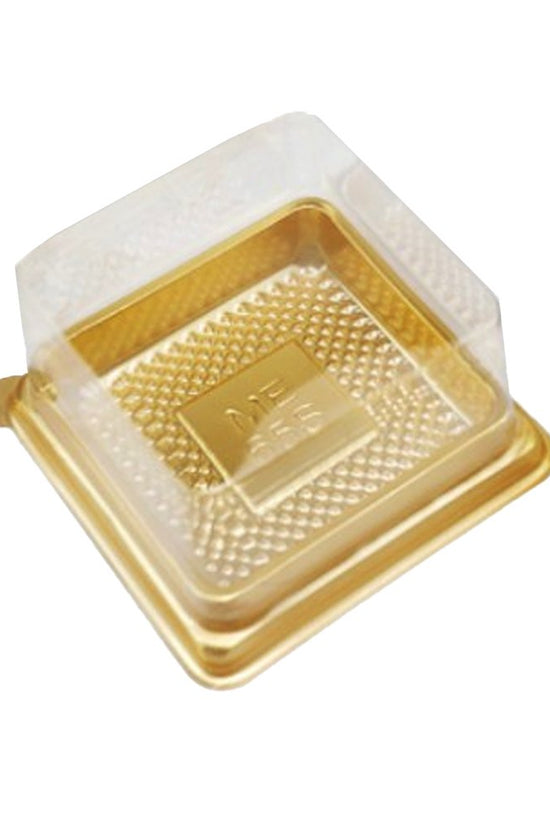 75x75mm Gold Square Base With Clear Lid - TEM IMPORTS™