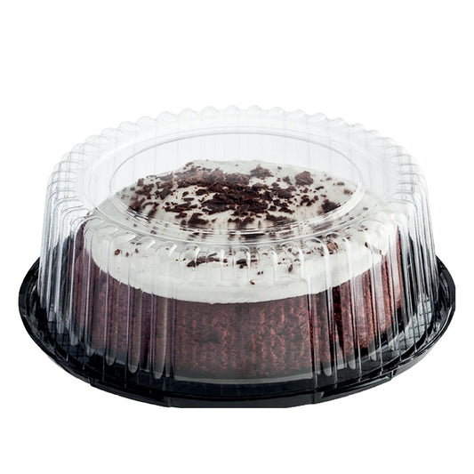 Medium Cake Clearview Black With Dome Lid - TEM IMPORTS™