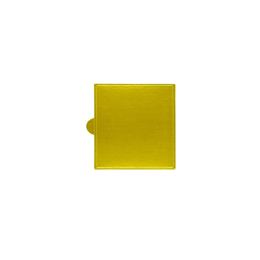 84x89mm Mini Cake Board Square Gold - Pack of 100 - TEM IMPORTS™