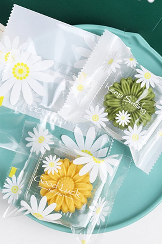 85x55mm Heat Seal Nougat Bags -Pk100-Daisy - TEM IMPORTS™