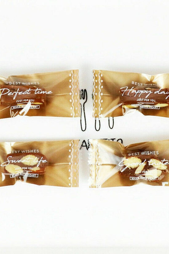 90x40mm Heat Seal Nougat Bags -Pk100-Perfect Time - TEM IMPORTS™