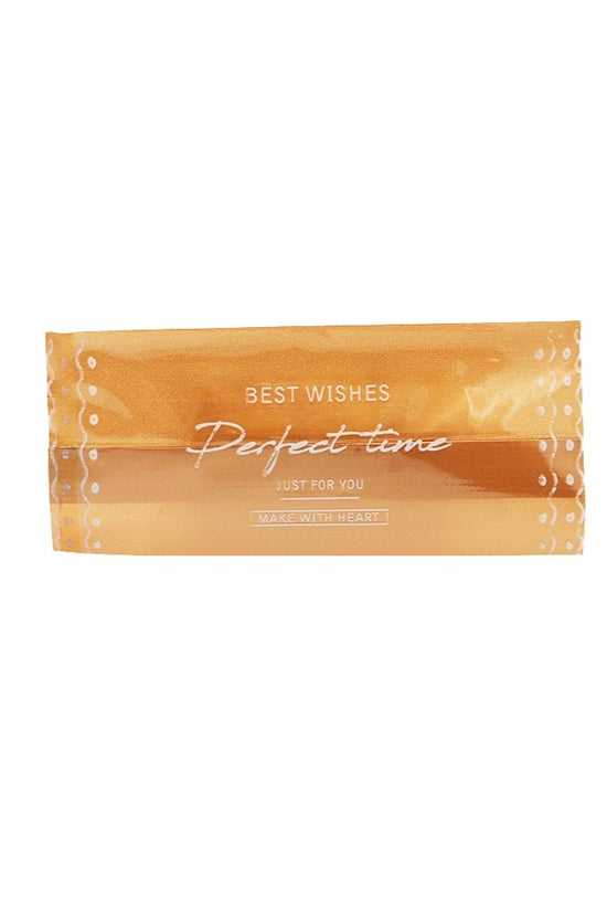 90x40mm Heat Seal Nougat Bags -Pk100-Perfect Time - TEM IMPORTS™