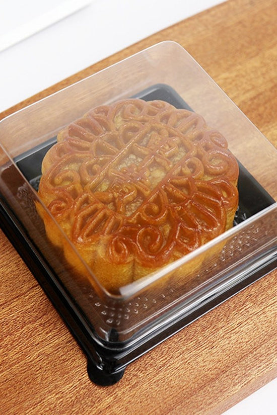90x90mm Black Square Base With Clear Lid - TEM IMPORTS™