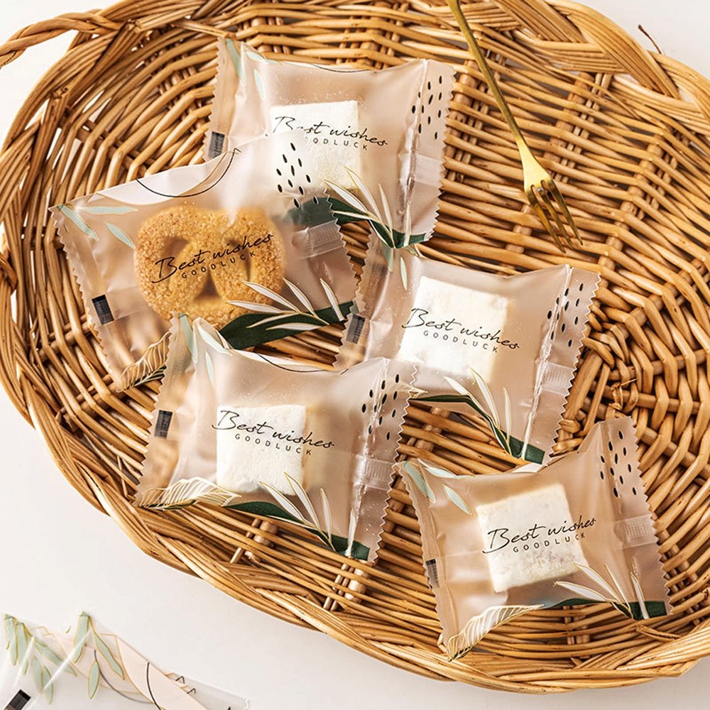 95x70mm Heat Seal Nougat Bags -Pk100-Best Wishes - TEM IMPORTS™