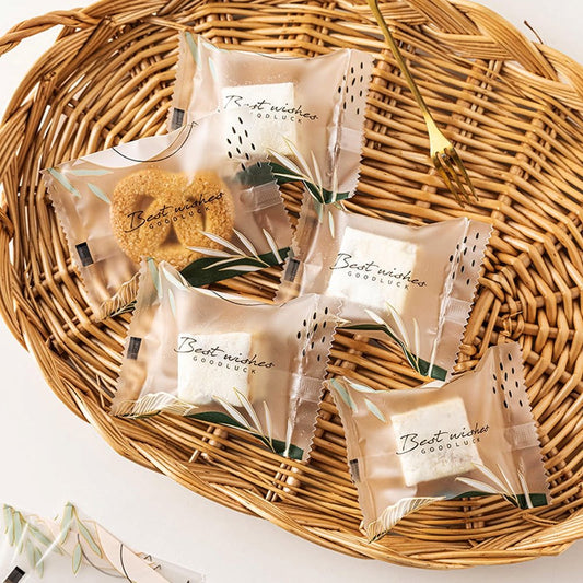 95x70mm Heat Seal Nougat Bags -Pk100-Best Wishes - TEM IMPORTS™