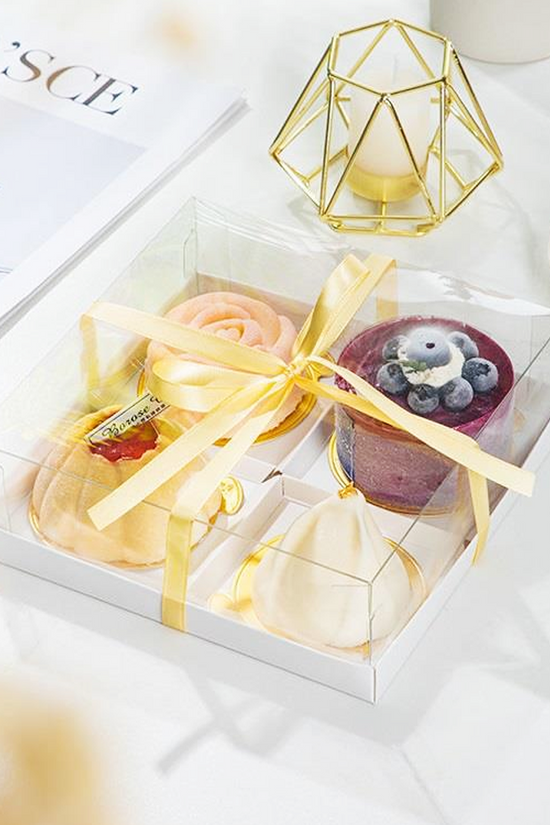 Mini Square Clear Flat Cake Box