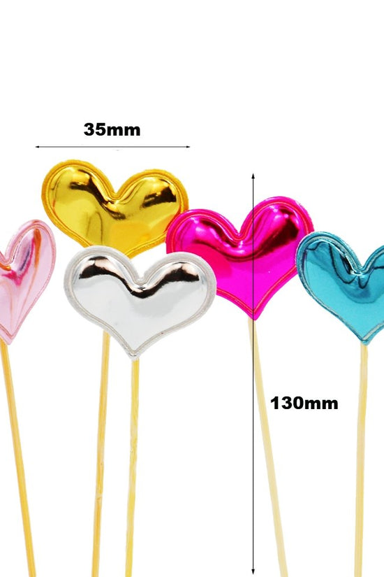 Assorted Colour Heart Pillow Cake Topper - Pack of 5 - TEM IMPORTS™