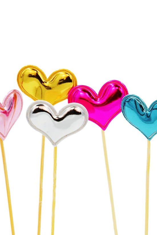 Assorted Colour Heart Pillow Cake Topper - Pack of 5 - TEM IMPORTS™