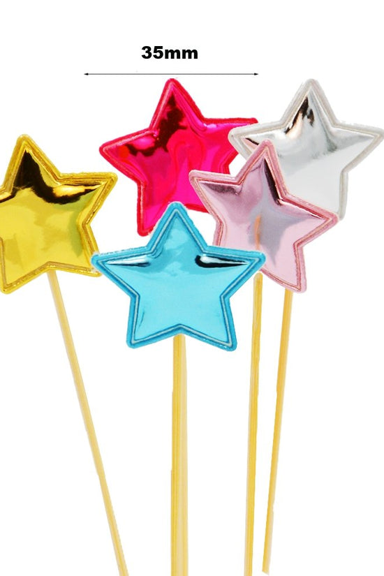 Assorted Colour Star Pillow Cake Topper - Pack of 5 - TEM IMPORTS™