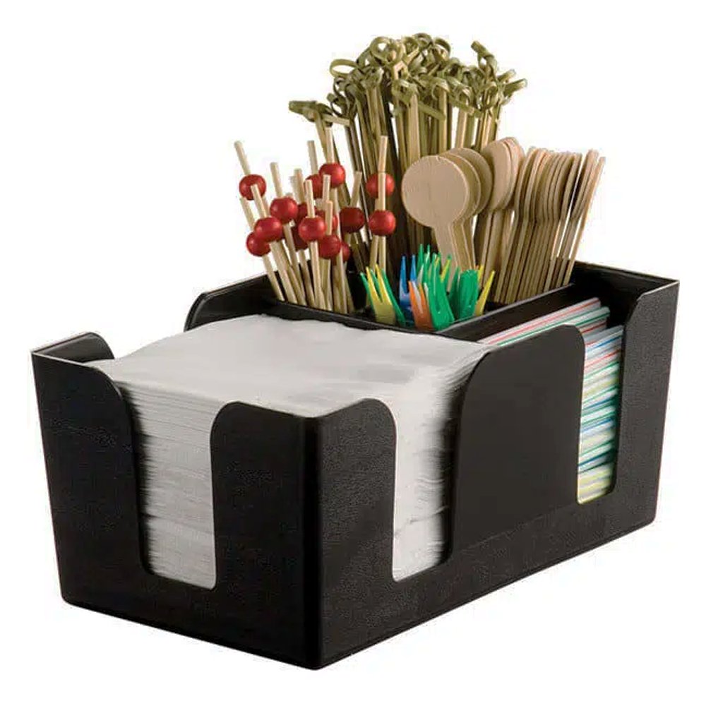 Bar Caddy 6 Compartments - Black - TEM IMPORTS™
