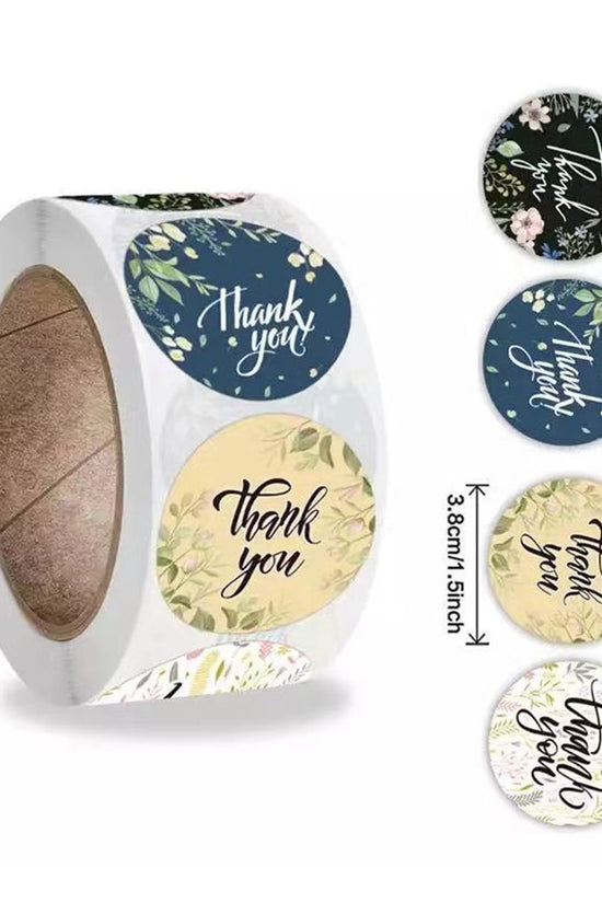 Classic Colour Mix Seal Label Stickers Roll 'Thank You' - TEM IMPORTS™