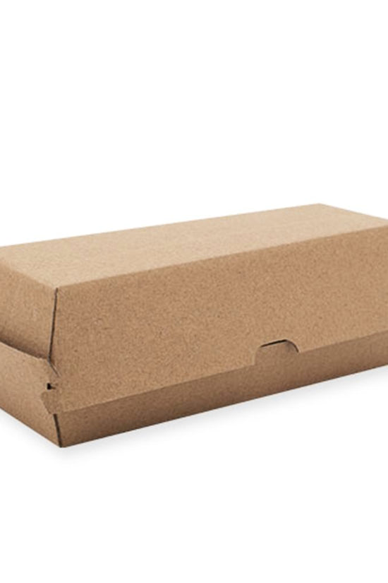 Corrugated Brown Kraft Hot Dog Clamshell Box