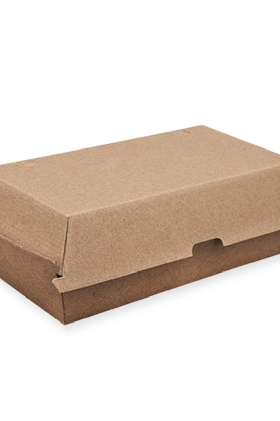 Corrugated Kraft Plain Brown Large Snack Box - TEM IMPORTS™