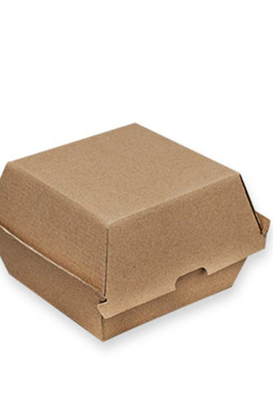 Corrugated Brown Kraft Regular Burger Box Clamshell