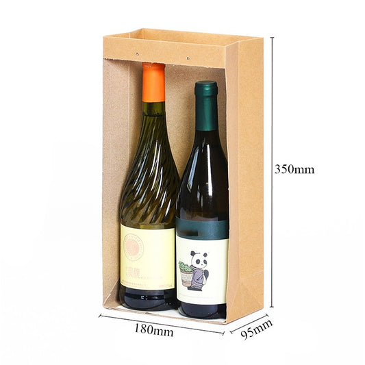 Double Wine Paper Bag With Silk Handle - TEM IMPORTS™