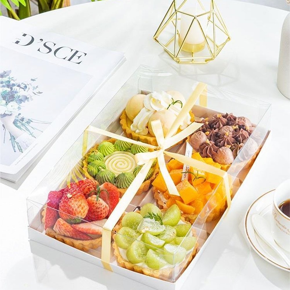 Extra Small Rectangular Clear Flat Cake Box - TEM IMPORTS™