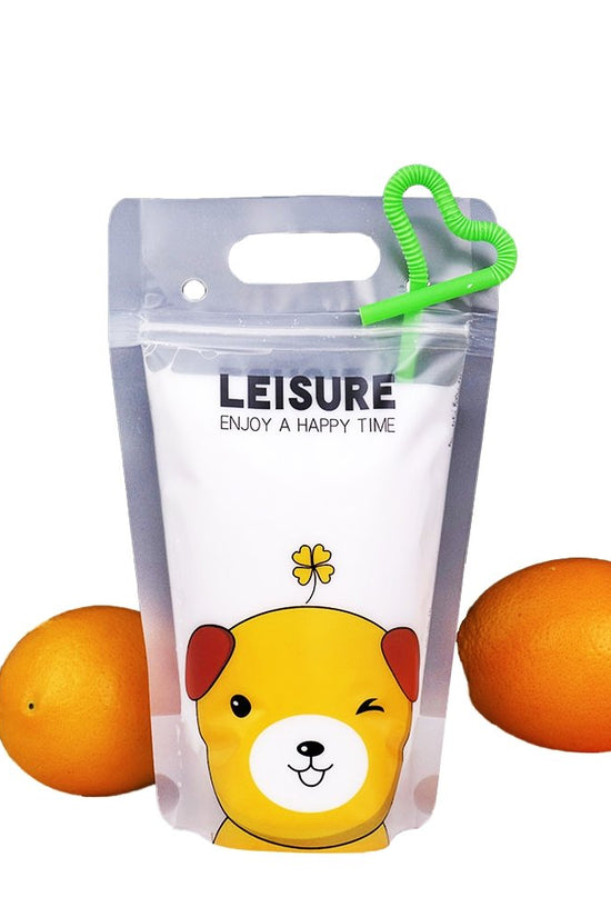 23x13 Printed Happy Dog Reusable Ziplock Bag