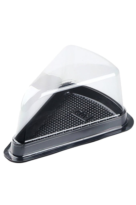 Individual Small Black Triangle Slice Cake With Lid - TEM IMPORTS™