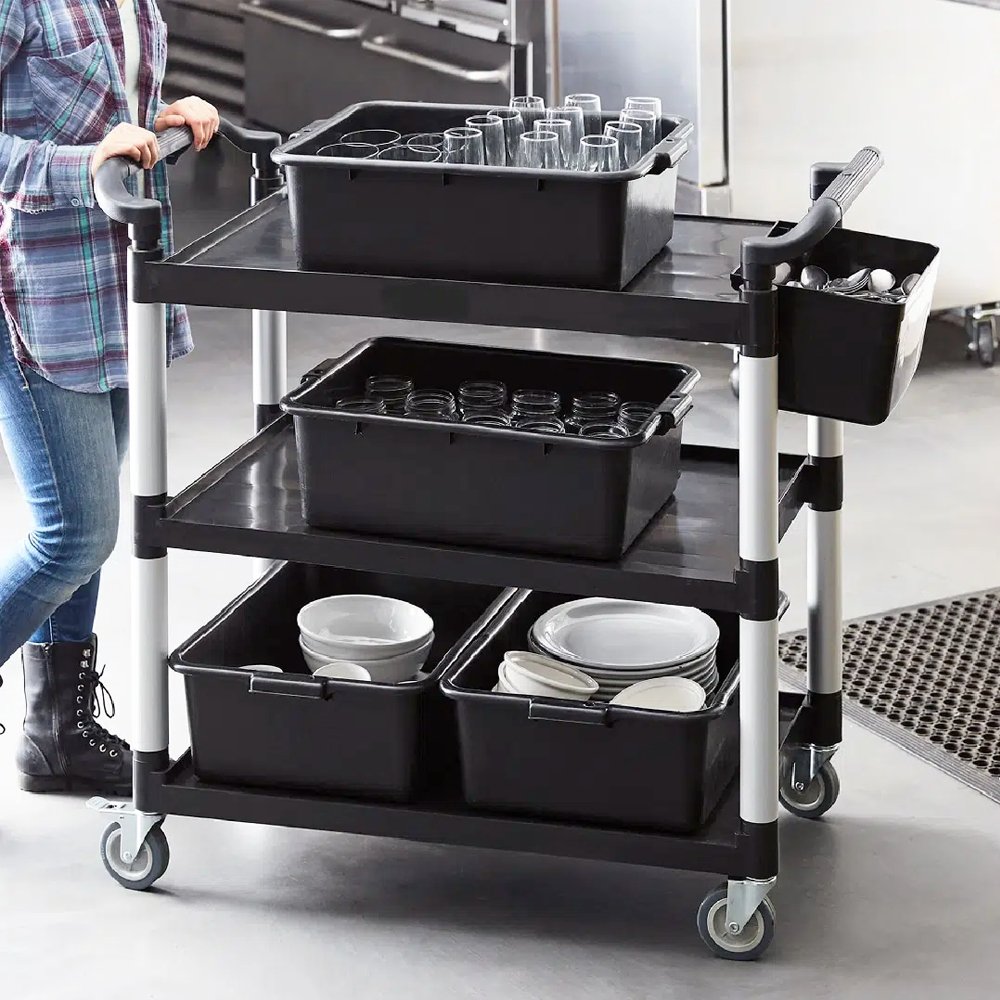 KH Small 3 Tier Utility Trolley - Black - TEM IMPORTS™