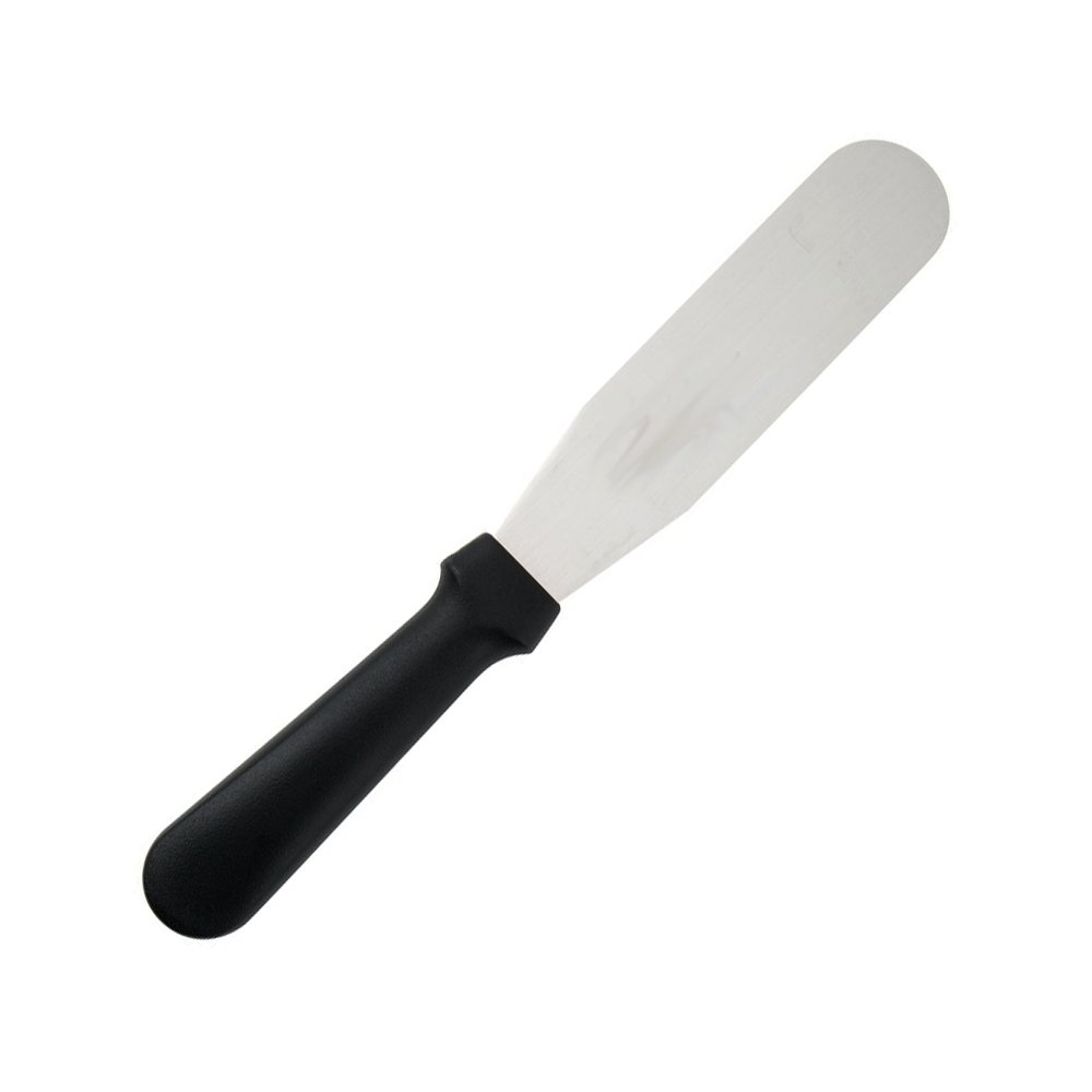 Straight Spatula Black Stainless Steel - 150mm