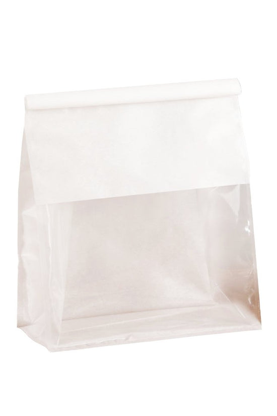 Large Paper Bread Bag Window - White - TEM IMPORTS™