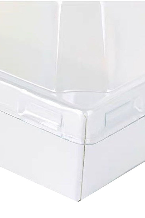 Large Rectangular White Paper Tray With Lid - TEM IMPORTS™
