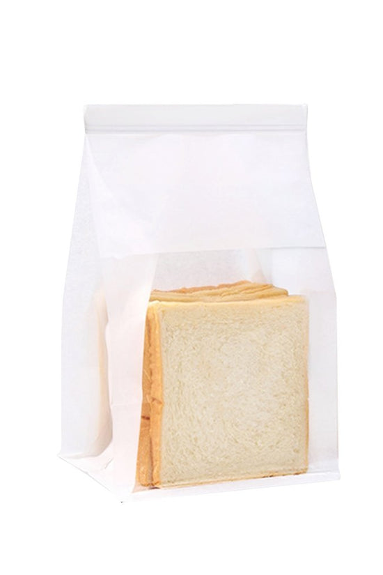 Medium Paper Bread Bag Window - White - TEM IMPORTS™