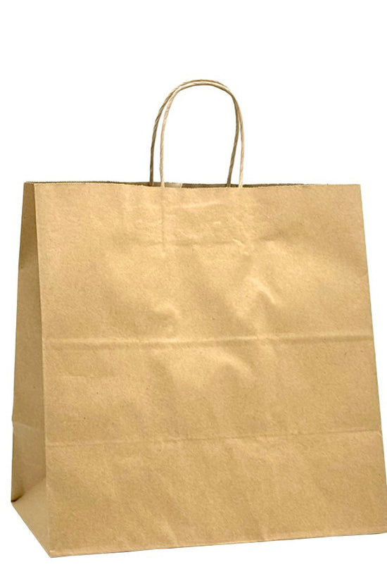 Medium (Uber Styled) Takeaway Kraft Twisted Handle Paper Bag - 250/CTN