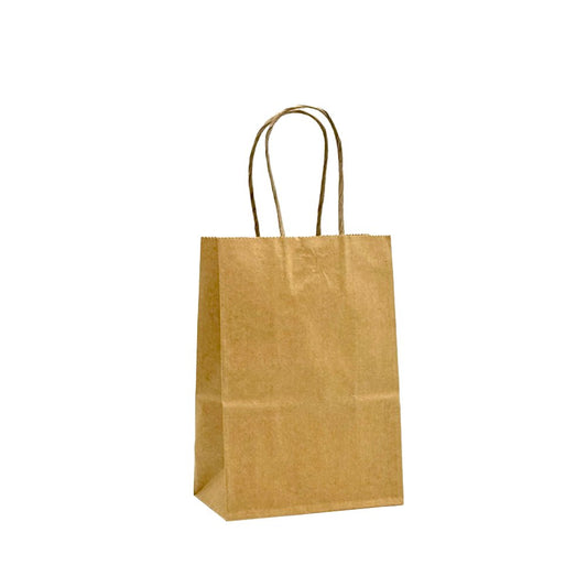 Retail Takeaway Kraft Twisted Handle Paper Bag Mini Baby - 500/CTN
