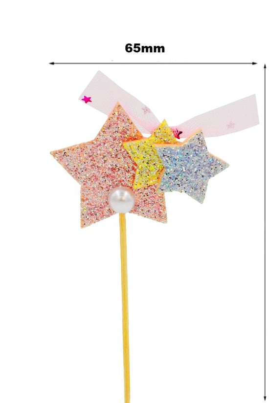 Pink Three Stars With Lace Cake Topper - TEM IMPORTS™