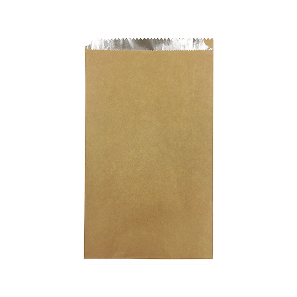 Plain Brown Small Foil Lined Chicken Paper Bag - 250/PK