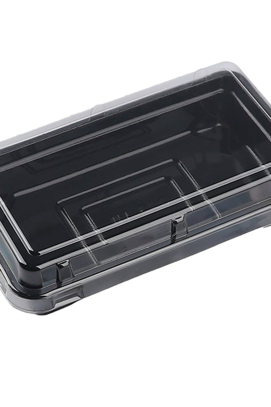 Small Rectangular Black With Clear PET Lid