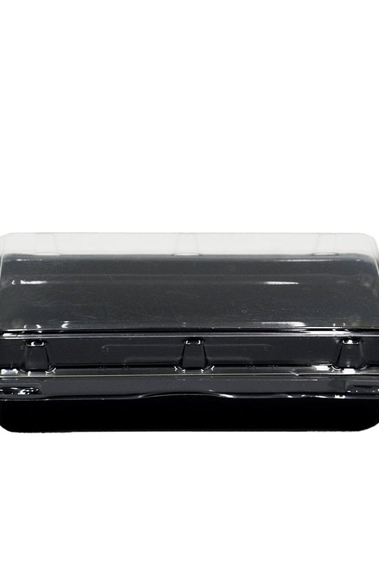Small Rectangular Black With Clear PET Lid - TEM IMPORTS™