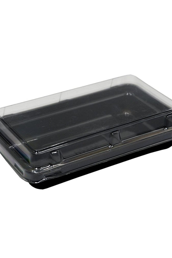 Small Rectangular Black With Clear PET Lid - TEM IMPORTS™