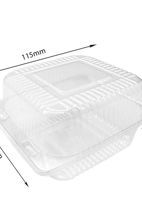 Square Plastic Cake Hinged Lid Container - TEM IMPORTS™